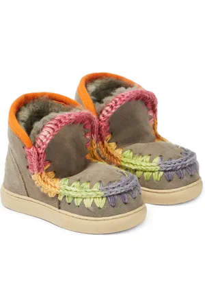 Mou Zapatillas de ante con croché