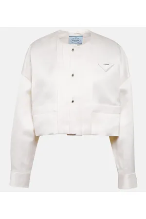 Prada Chaqueta cropped de seda