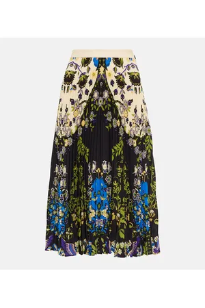 Etro Falda midi plisada estampada