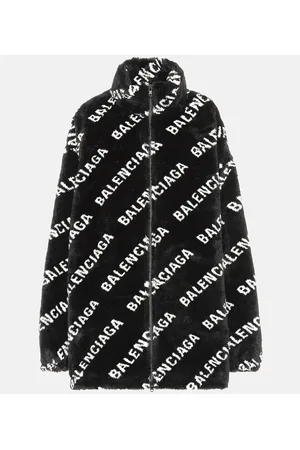 Balenciaga Chaqueta de pelo sintético con logo