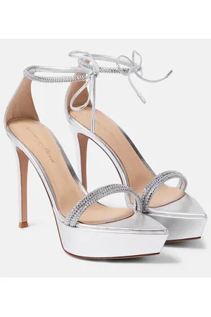 Gianvito Rossi Sandalias con plataforma Burma de piel con cristales