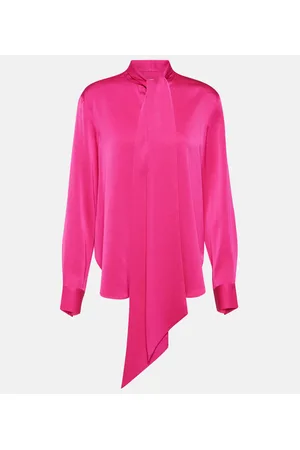 ALEX PERRY Blusa de crepé satén