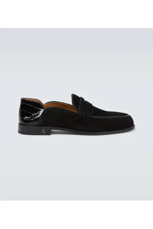 Christian Louboutin Mocasines Penny No Back de ante y piel