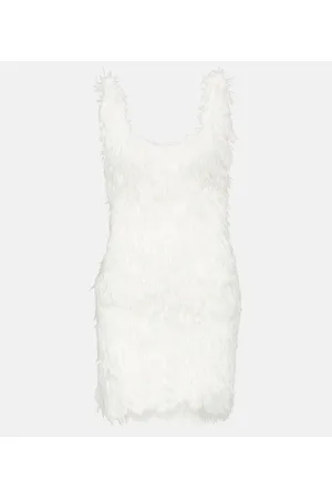 COPERNI Vestido corto con plumas