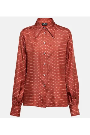 Etro Camisa de seda con lunares