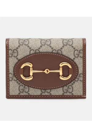 Gucci Tarjetero Horsebit 1955 de lona y piel