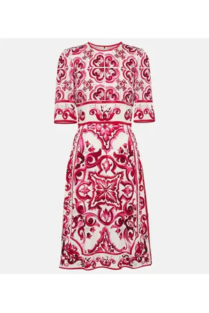 Dolce & Gabbana Vestido midi de charmeuse estampado