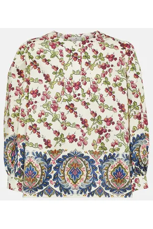 Etro Top estampado con volantes