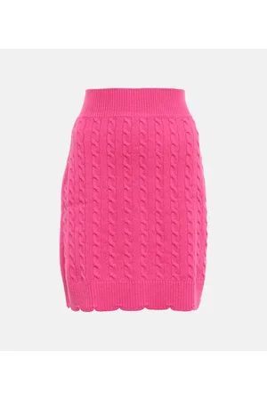 Patou Minifalda de punto trenzado de lana