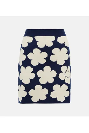 Kenzo Minifalda en mezcla de lana floral