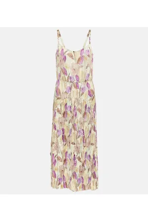 Vince Vestido midi plisado con flores