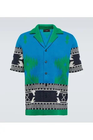Alanui Camisa en piqué de algodón en jacquard