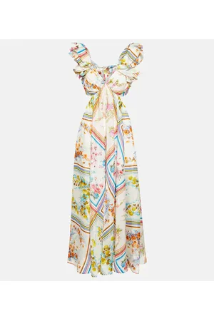 ZIMMERMANN Vestido largo Halcyon de seda floral