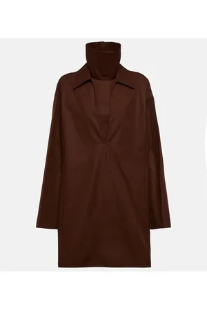 Jil Sander Vestido corto de algodón con capas
