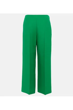 VALENTINO Pantalones de cady anchos de tiro alto
