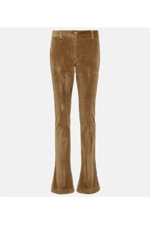 Dolce & Gabbana Pantalones slim de pana de tiro bajo