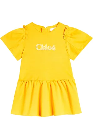 Chloé Chloé Kids Bebé - vestido de jersey de algodón con logo