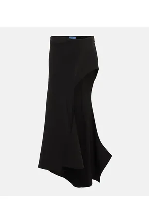 MUGLER Falda midi asimétrica de jersey