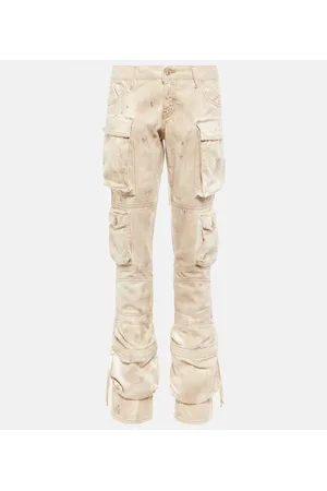 The Attico Pantalones cargo en denim de tiro bajo