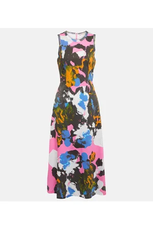 Christopher Kane Vestido midi Mindscape Camouflage