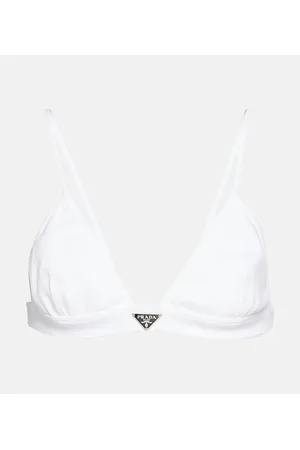 Prada Bralette en jersey de algodón con logo