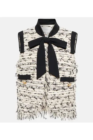 Giambattista Valli Chaqueta de tweed con flecos