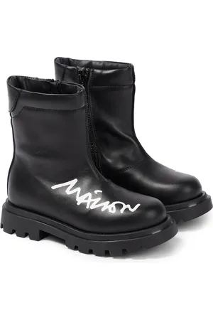 Maison Margiela Botas de piel con logo