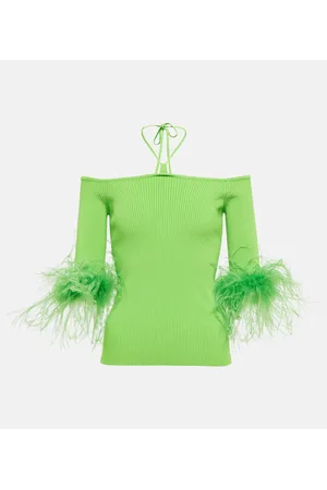 GIUSEPPE DI MORABITO Top de punto con plumas
