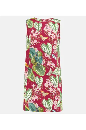 Oscar de la Renta Vestido corto en mezcla de algodón