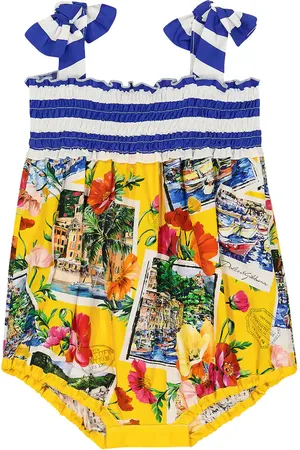 Dolce & Gabbana Bebé - Portofino mono en popelín de algodón