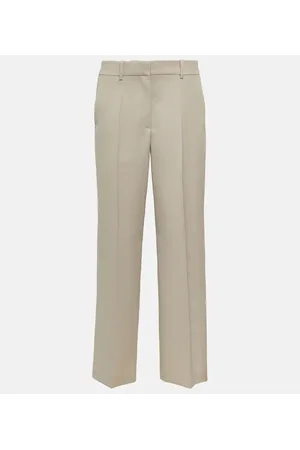 The Row Pantalones rectos de lana de tiro alto