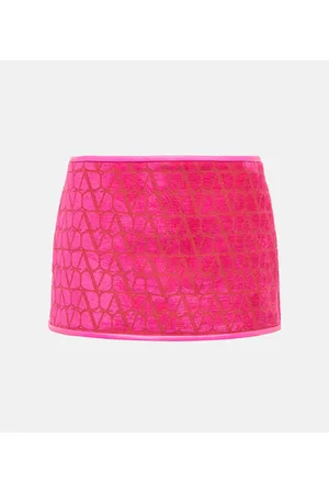 VALENTINO Minifalda Toile Iconographe de terciopelo