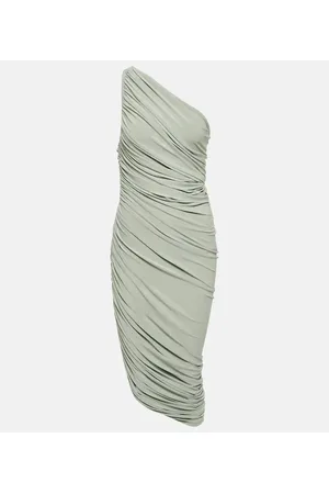 Norma Kamali Vestido corto asimétrico Diana