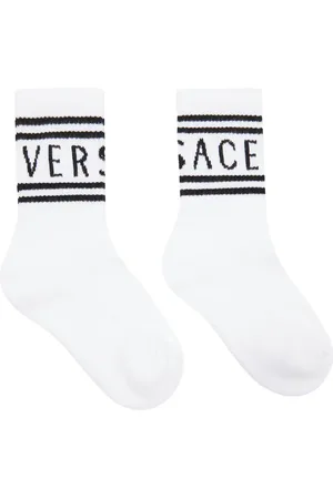 VERSACE Calcetines en mezcla de algodón con logo