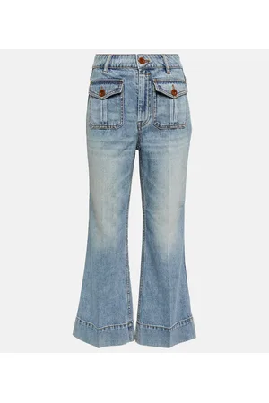 ZIMMERMANN Jeans flared Raie cropped