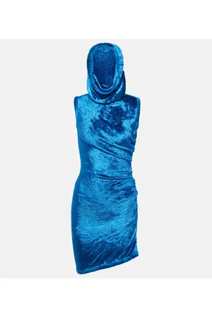 Alaïa Alaïa Vestido corto de terciopelo con capucha