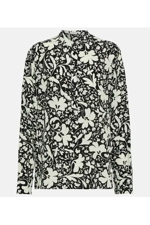 Stella McCartney Camisa de seda estampada