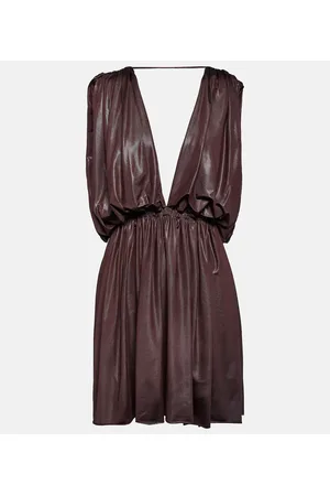 Rick Owens Lilies vestido corto de jersey plisado