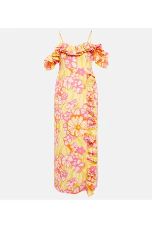 ALÉMAIS Alémais Vestido midi Fenella de algodón