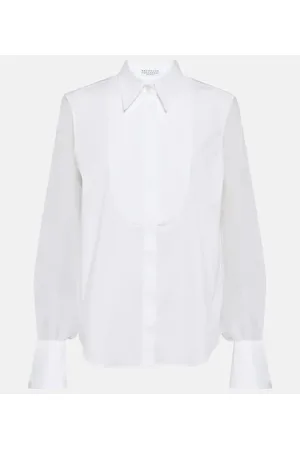 Brunello Cucinelli Camisa en mezcla de algodón