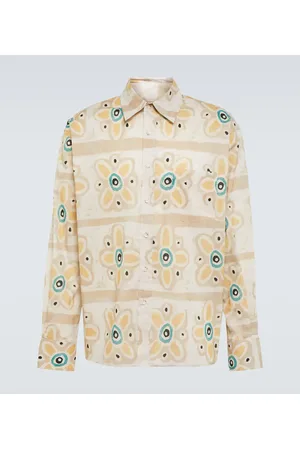 COMMAS Camisa Trellis de algodón estampada