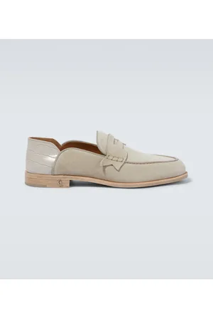 Christian Louboutin Mocasines Penny No Back de ante y piel