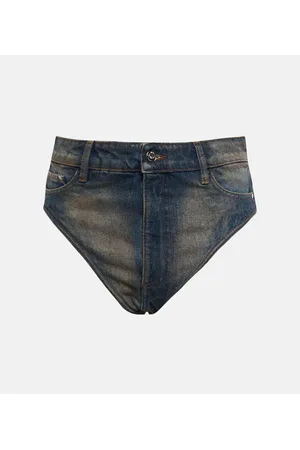 Y / PROJECT Shorts Janty en denim de tiro alto