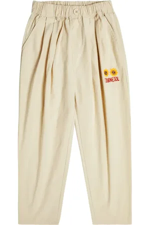 Jelly Mallow Pantalones Tournesol de algodón bordados