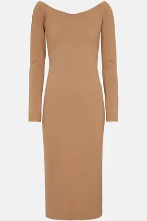 Fendi Vestido midi en mezcla de lana