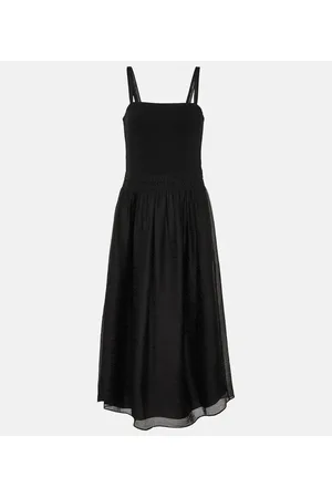 Vince Vestido midi de punto acanalado