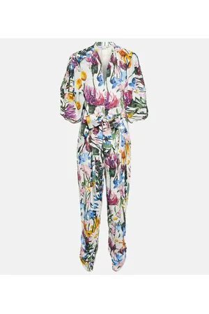Stella McCartney Mono floral con cuello en pico