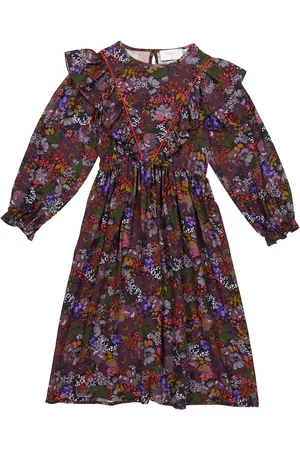 PAADE Vestido de crepé floral con volantes