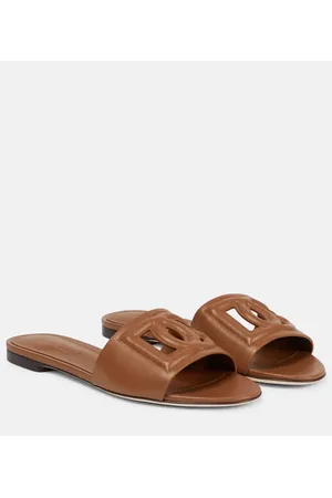 Dolce & Gabbana Sandalias de piel con DG