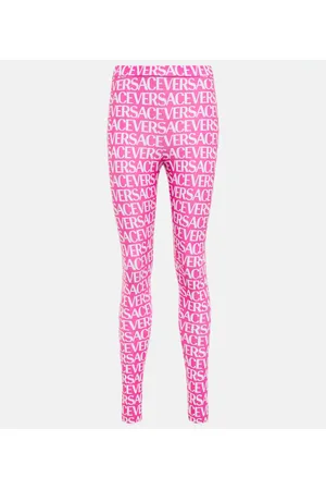 VERSACE Leggings con logo estampado